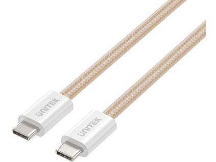 Unitek USB C PD 100W béžový 1m magneticky zatahovací kabel