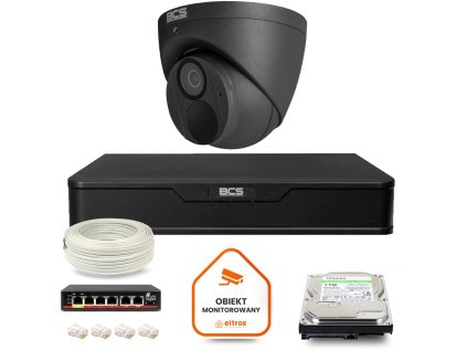 Sada BCS Point IP Surveillance Kit 1x BCS-P-EIP28FWR3-Ai2-G Kamerový rekordér s 1TB diskem