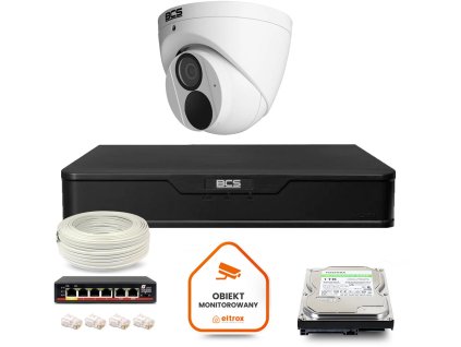 Sada BCS Point IP Surveillance Kit 1x kamera BCS-P-EIP28FWR3-Ai2 DVR s 1TB diskem