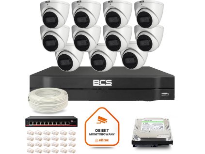 Sada BCS Line IP Surveillance Kit 11x kamera BCS-L-EIP14FSR3-AI1 DVR s 1TB HDD