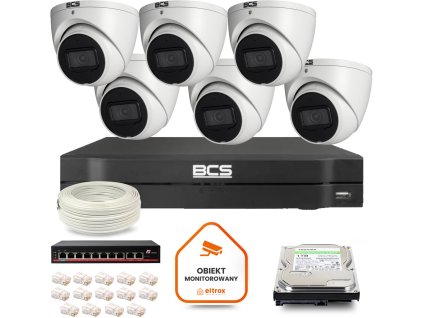 Sada BCS Line IP Surveillance Kit 6x kamera BCS-L-EIP14FSR3-AI1 DVR s 1TB HDD