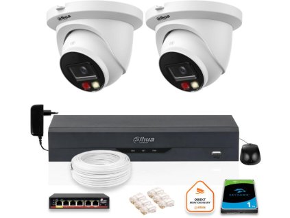 SADA 2 IP kamer Dahua 8mpx IPC-HDW2849TM-S-IL + DISK 1TB Z37415T2