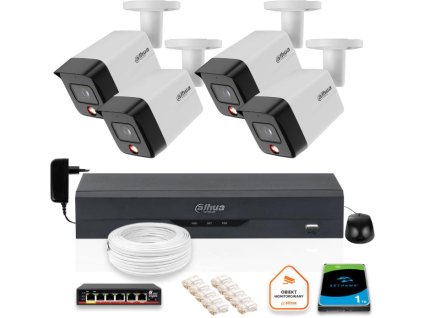 SADA 4 IP kamer Dahua 8mpx PC-HFW1839TC-A-IL-0280B-S6 + HDD 1TB