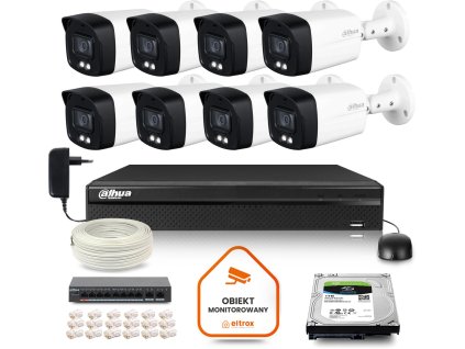 DAHUA IP dohledová sada 8 kamer IPC-HFW1439TL1-A-IL 4Mpx