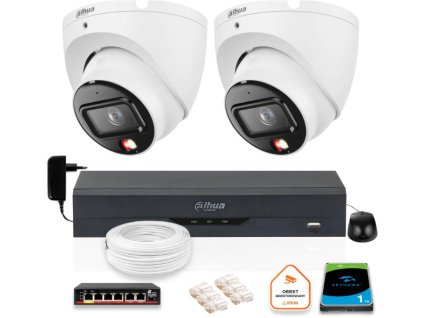 SADA 2 6mpx IP kamer Dahua IPC-HDW1639T-A-IL-0280B-S6 + DISK 1TB