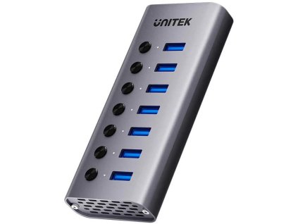 Unitek Hub USB A 3.0 7v1, 5Gb/s s přepínači portů