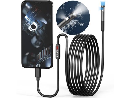 INSPEKČNÍ KAMERA DUO ENDOSKOP DVĚ KAMERY 2M 7LED 2xFHD WIFI pro iPHONE
