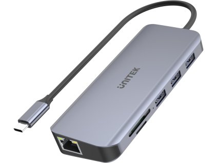 Unitek USB hub USB-C 3xUSB 3.1 PD HDMI SD VGA RJ45