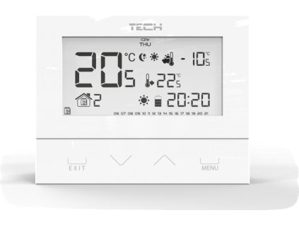 Pevně připojený dvoustavový pokojový regulátor bílý ST-292v3 Tech controllers