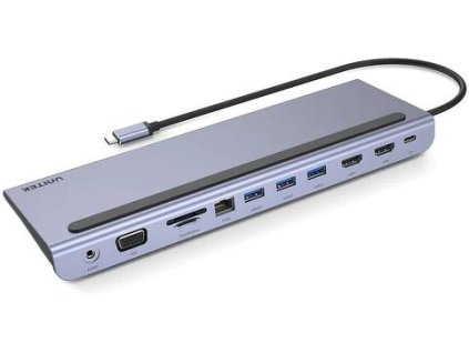 Unitek Hub USB 11 v 1, USB-C, RJ45, MST, 100W PD