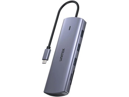 Unitek Hub 9v1 USB C Gigabit Ethernet HDMI VGA 3x USB A čtečka karet PD 100W