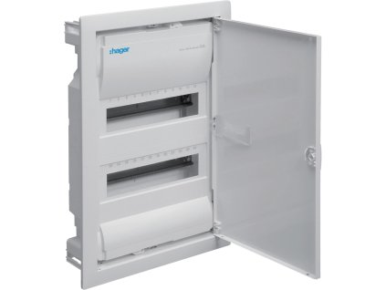 rozdzielnica podtynkowa z drzwiami metalowymi 2 rzdy 24 moduy ip30 hager volta vu24ne 91612b7523210