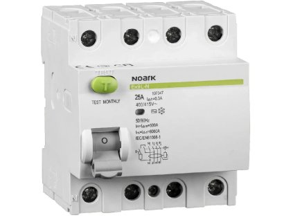 Jistič, 6 KA, 40A, 30MA, 4P AC TYP EX9L-N Noark 108332