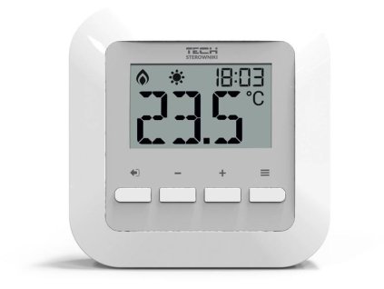 Pevně připojený dvoustavový pokojový regulátor bílý ST-295v3 Tech controllers