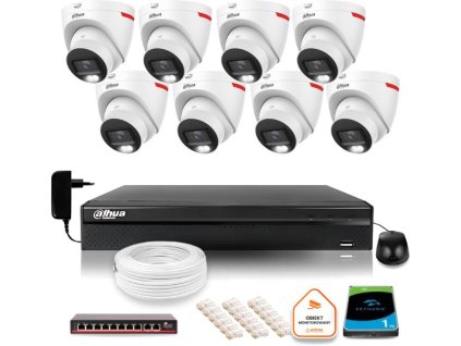 DAHUA IP Surveillance Kit 8 venkovních kamer WizColor 2K 30m