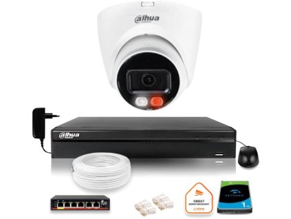 DAHUA IP dohledová sada 4Mpx 2K kamera IPC-HDW1439V-A-IL s 1TB diskem