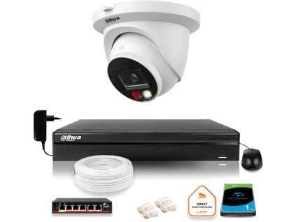 Dahua IP dohledová sada 8mpx 4K kamera IPC-HDW2849TM-S-IL s 1TB diskem