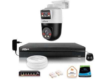 Sada pro IP dohled Dahua 2MP+2MP PTZ kamera 1TB disk