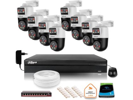 Sada 8 2MP+2MP kamer Dahua IP s 1TB HDD