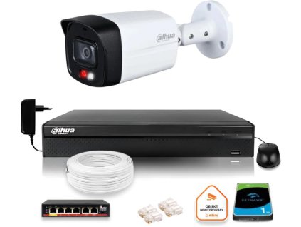 DAHUA IP dohledová sada 4MPx 2K kamera IPC-HFW1439TL1-A-IL s 1TB diskem