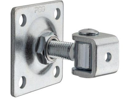 Závěs PSG 61.018.01 s nápisem 80x80x3mm - závit M16 (nastavitelný, pozinkované oko)