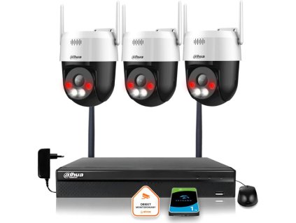 Dahua IP dohledová sada Bezdrátové 3 kamery 5MPx P5AE-PV a DVR s 1 TB