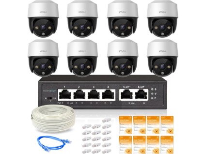 Sada 8 IP kamer Imou Cruiser 4MP POE s cloudem Imou Protect Basic