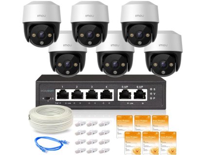 Sada 6 IP kamer Imou Cruiser 4MP POE s cloudem Imou Protect Basic