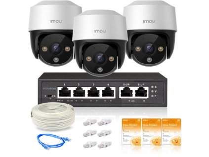 Dohledový set Imou 3 PTZ kamery IPC-S21FAP 2MPx PoE