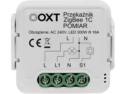 Modul relé OXT 1 obvod měření 16A ZigBee TUYA