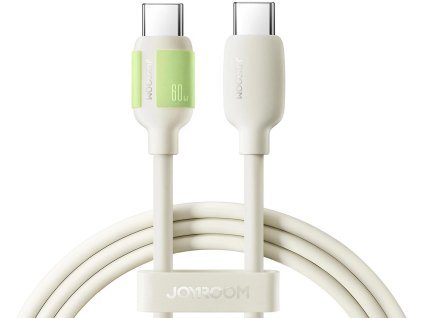 Joyroom S-A53 60W USB-C - Kabel USB-C s fluorescenční koncovkou 2 m - béžový