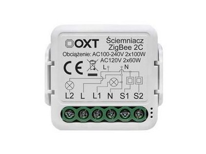 OXT mini modul stmívače 2 obvody ZigBee TUYA