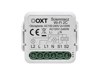 OXT mini modul stmívače 2 okruhy WiFi TUYA