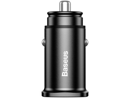 Baseus Čtvercová nabíječka do auta 2x USB QC3.0 Quick Charge 3.0 SCP AFC 30W černá