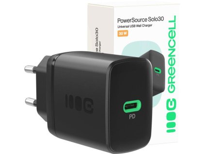 adowarka sieciowa greencell powersource solo30 30w 1xusbc pd 30 qc 40 czarna 82af031308c0d