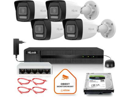 Hilook dohledová sada 4 IP kamer IPCAM-B8-30DL s 1TB diskem