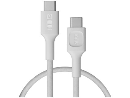 Kabel USB-C / USB-C Greencell PowerStream 30cm PD 100W bílý opletený kabel