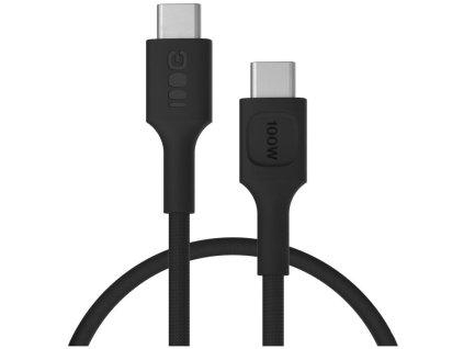 Kabel USB-C / USB-C Greencell PowerStream 30cm PD 100W černý opletený kabel