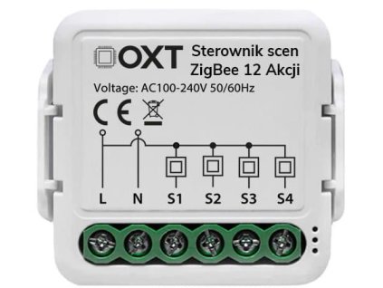 Řídicí jednotka scény OXT mini 12 akcí 230V ZigBee modul TUYA T254