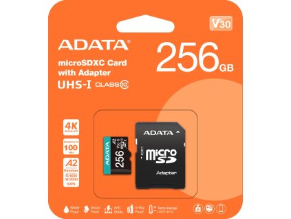 adata karta pamici microsd premier pro 256 gb uhs1 u3 v30 a2 adapter 1757cb5cc0da4