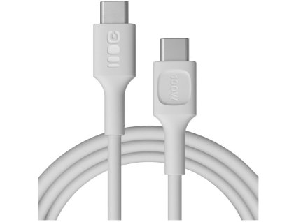 Kabel USB-C / USB-C Greencell PowerFlex 200cm PD 100W bílý silikonový