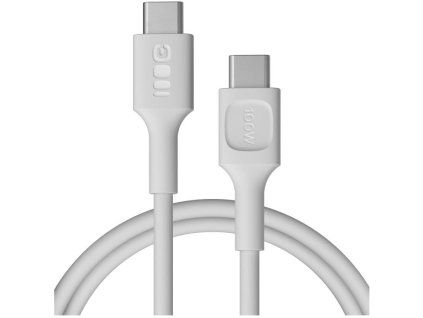 Kabel USB-C / USB-C Greencell PowerFlex 120cm PD 100W bílý silikonový