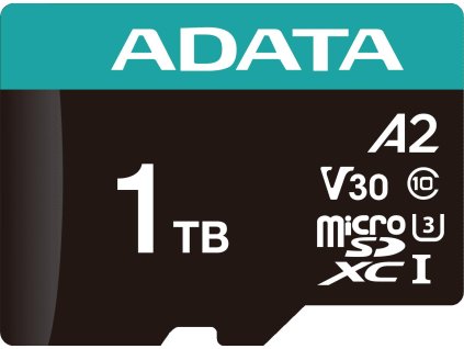 Paměťová karta Adata microSD Premier Pro 1TB UHS1 U3 V30 100/85 MB/s + adaptér