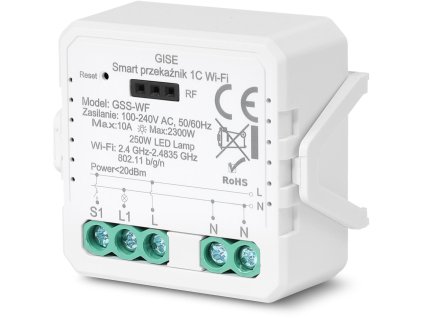 Chytrý modul GISE s jedním relé WiFi | Tuya | GSS-WF