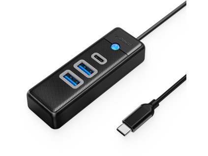 Orico USB-C Hub 2x USB-A 3.1 + USB-C černý