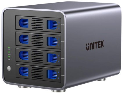 Unitek RAID kryt pro 2,5'/3,5'' SATA disk 8 režimů 80TB USB-C