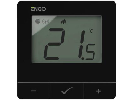 ENGO Controls E25-230B - regulátor teploty, 230V, černý, internetový, povrchová montáž ZigBee/868MHz