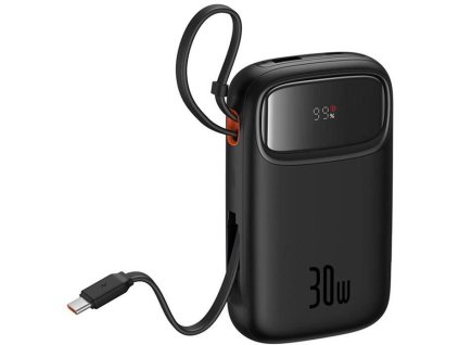 powerbank baseus qpow 2 10000mah 30w z 2 wbudowanymi kablami usbc czarny eb662fa6cca71