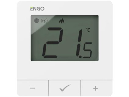 ENGO Controls E25-230W - regulátor teploty, 230V, bílý, internetový, povrchová montáž ZigBee/868MHz