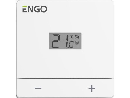 ENGO Controls EASY-BATW - regulátor teploty, bateriový, bílý, denní, pro povrchovou montáž